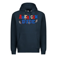 Navy american dude Premium Hoodie - MaliasSmallBusiness