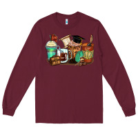 Burgundy lawyer coffee cups Long Sleeve Tee - Zillion Design Studio