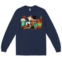 Navy lawyer coffee cups Long Sleeve Tee - Zillion Design Studio