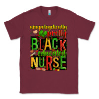 Burgundy unapologetically pretty black and educated nurse Classic Tee - Zillion Design Studio