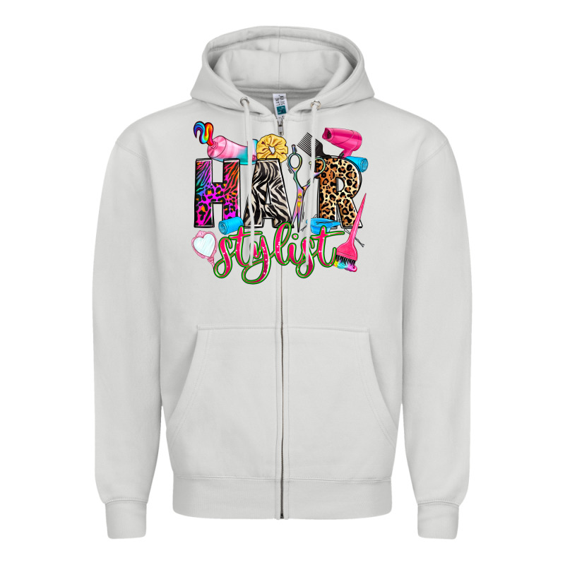 Hairstylist Zipper Hoodie by Zillion Design Studio | Teevron