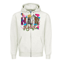 Oatmeal Heather hairstylist Zipper Hoodie - Zillion Design Studio