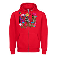 Red hairstylist Zipper Hoodie - Zillion Design Studio
