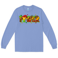 Colony Blue power juneteenth Long Sleeve Tee - texasbilliewilder