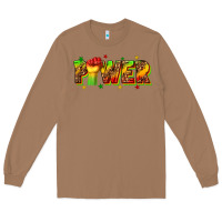 Toasted Coconut power juneteenth Long Sleeve Tee - texasbilliewilder