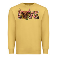 Antique Gold highland cow love Premium Sweatshirt - JahusDesignShop