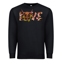 Black highland cow love Premium Sweatshirt - JahusDesignShop