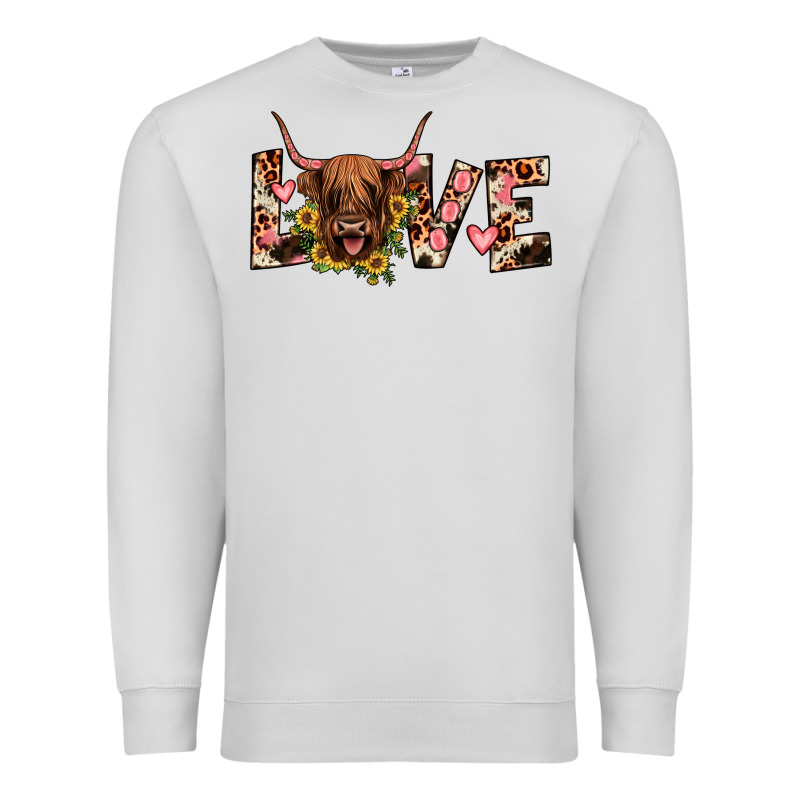 Highland Cow Love Premium Sweatshirt by JahusDesignShop | Teevron