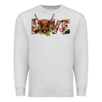 Dove Grey highland cow love Premium Sweatshirt - JahusDesignShop