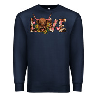 Navy highland cow love Premium Sweatshirt - JahusDesignShop