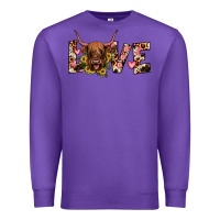 Purple highland cow love Premium Sweatshirt - JahusDesignShop