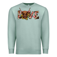 Seafoam highland cow love Premium Sweatshirt - JahusDesignShop