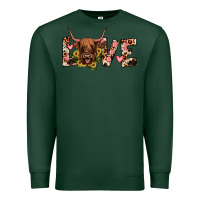 Sports Green highland cow love Premium Sweatshirt - JahusDesignShop