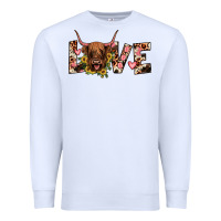 White highland cow love Premium Sweatshirt - JahusDesignShop