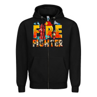 Black firefighter Zipper Hoodie - Zillion Design Studio