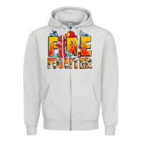 Dove Grey firefighter Zipper Hoodie - Zillion Design Studio