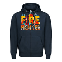 Navy firefighter Zipper Hoodie - Zillion Design Studio