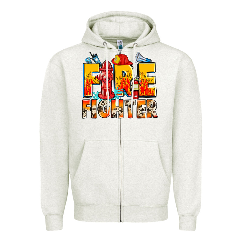 Firefighter Zipper Hoodie by Zillion Design Studio | Teevron