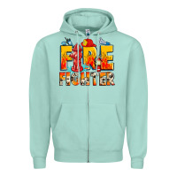 Seafoam firefighter Zipper Hoodie - Zillion Design Studio