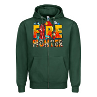 Sports Green firefighter Zipper Hoodie - Zillion Design Studio