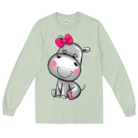 Matcha cute hippopotamus Long Sleeve Tee - AdoDesignShop