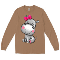 Toasted Coconut cute hippopotamus Long Sleeve Tee - AdoDesignShop