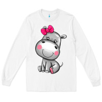 White cute hippopotamus Long Sleeve Tee - AdoDesignShop