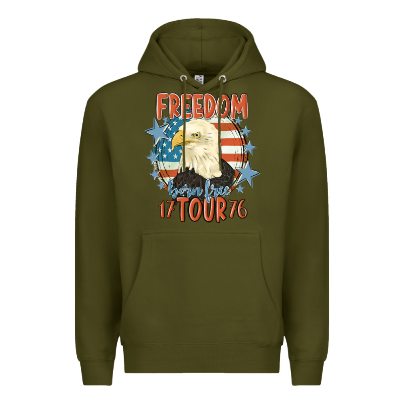 Freedom Born Free Tour 1776 Premium Hoodie by MaliasSmallBusiness | Teevron