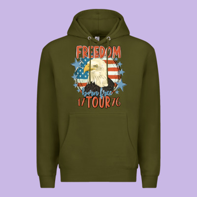 Freedom Born Free Tour 1776 Premium Hoodie Designed By Maliassmallbusiness