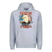 Heather Grey freedom born free tour 1776 Premium Hoodie - MaliasSmallBusiness