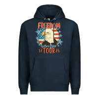 Navy freedom born free tour 1776 Premium Hoodie - MaliasSmallBusiness