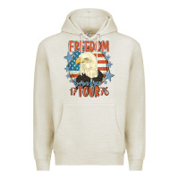 Oatmeal Heather freedom born free tour 1776 Premium Hoodie - MaliasSmallBusiness