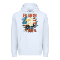 White freedom born free tour 1776 Premium Hoodie - MaliasSmallBusiness