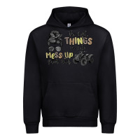 Black the best things in life mess up your hair Urban Hoodie - MaliasSmallBusiness