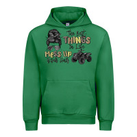 Emerald the best things in life mess up your hair Urban Hoodie - MaliasSmallBusiness