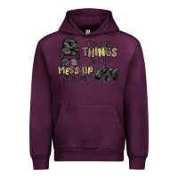 Mauve Wine the best things in life mess up your hair Urban Hoodie - MaliasSmallBusiness