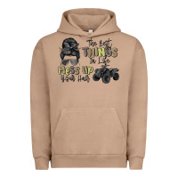 Pigment Burro the best things in life mess up your hair Urban Hoodie - MaliasSmallBusiness