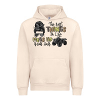 Sandshell the best things in life mess up your hair Urban Hoodie - MaliasSmallBusiness
