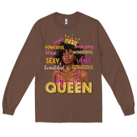 Chestnut queen afro woman Long Sleeve Tee - texasbilliewilder