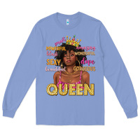 Colony Blue queen afro woman Long Sleeve Tee - texasbilliewilder