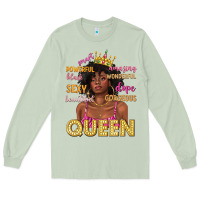 Matcha queen afro woman Long Sleeve Tee - texasbilliewilder