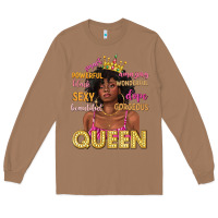 Toasted Coconut queen afro woman Long Sleeve Tee - texasbilliewilder