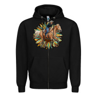 Black sunflower rodeo Zipper Hoodie - RanaPortraitStore