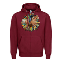 Burgundy sunflower rodeo Zipper Hoodie - RanaPortraitStore