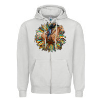 Dove Grey sunflower rodeo Zipper Hoodie - RanaPortraitStore