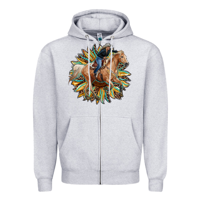 Sunflower Rodeo Zipper Hoodie by RanaPortraitStore | Teevron