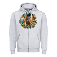 Heather Grey sunflower rodeo Zipper Hoodie - RanaPortraitStore