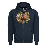 Navy sunflower rodeo Zipper Hoodie - RanaPortraitStore