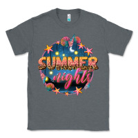 Charcoal Heather summer nights Classic Tee - texasbilliewilder