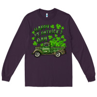 Plum Happy st. patrick's day shamrock farm truck Long Sleeve Tee - RanaPortraitStore